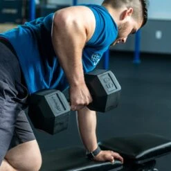 Synergee Rubber Hex Dumbbell Sets 22 Synergee Rubber Hex Dumbbell Sets -Fitness Equipment Sales 15lb 20image 206 20pair 20lifestyle c49a82d9 3ad8 4998 8133 2683c057a2f4