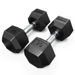 Synergee Rubber Hex Dumbbell Pairs -Fitness Equipment Sales 30lb 20image 201 20pair