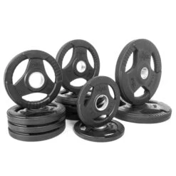 XMark Fitness Rubber Coated Tri-grip Olympic Plate Set XM-3377-BAL 14 XMark Fitness Rubber Coated Tri-grip Olympic Plate Set XM-3377-BAL -Fitness Equipment Sales 3377 BAL 115 1