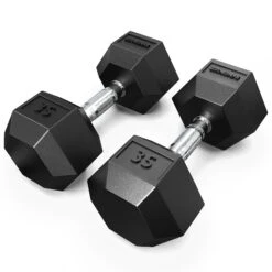 Synergee Rubber Hex Dumbbell Pairs -Fitness Equipment Sales 35lb 20image 201 20pair
