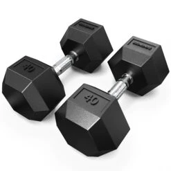 Synergee Rubber Hex Dumbbell Pairs -Fitness Equipment Sales 40lb 20website 20image 201