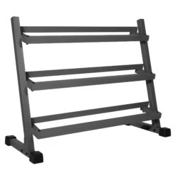XMark Fitness Deluxe Three Tier Rack With Easy-Reach Tilted Shelves XM-4439