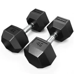 Synergee Rubber Hex Dumbbell Pairs -Fitness Equipment Sales 45lb 20website 20image 201
