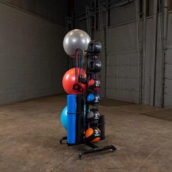 Body Solid Body-Solid Multi Accessory Rack GAR100 -Fitness Equipment Sales Body SolidGAR100MultiAccessoryRackbackSideView