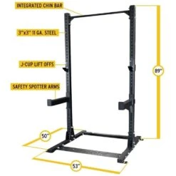 Body-Solid Pro Clubline Commercial Half Rack SPR500 -Fitness Equipment Sales Body SolidProClubSPR500CommercialHalfRackTechSpecs