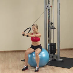 Body-Solid Pro Clubline Cable Crossover SCC1200G -Fitness Equipment Sales Body SolidSCC1200GProClubCableCrossoverOverheadTricepExtension