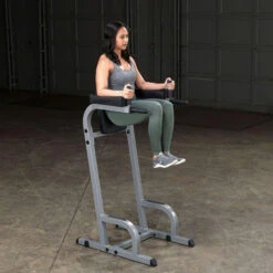 Body Solid Body-Solid Vertical Knee Raise And Dip GVKR60 -Fitness Equipment Sales Body Solid GVKR60 Vertical Knee Raise and Dip 3D View Knee Bended