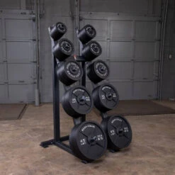 Body Solid Body-Solid High Capacity Olympic Weight Tree GWT76 -Fitness Equipment Sales Body Solid GWT76 Capacity Olympic Weight Tree 5 Tier Plates