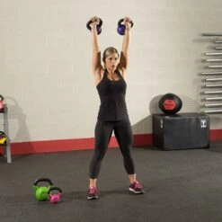 Body Solid Body-Solid Vinyl Coated Kettlebells KBV -Fitness Equipment Sales Body Solid KBV Vinyl Coated Kettlebells Exercises Standing Outside Arms