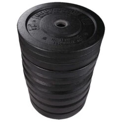 Body Solid Body-Solid 260lb USA Premium Rubber Bumper Plate Set OBPH260 -Fitness Equipment Sales OBPH260 Stack 600px 1