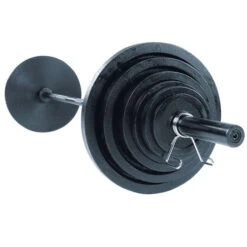 Body Solid Body-Solid Cast Iron Olympic Plate And Barbell Set OSC