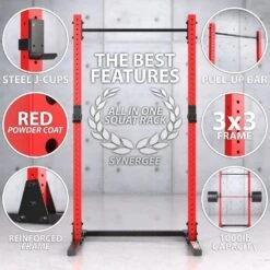 Synergee Squat Rack V3 -Fitness Equipment Sales SynergeeV3SquatRackKeyFeatures