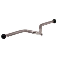 York Barbell NT043 V-Shape Chrome Bar with Rubber Ends