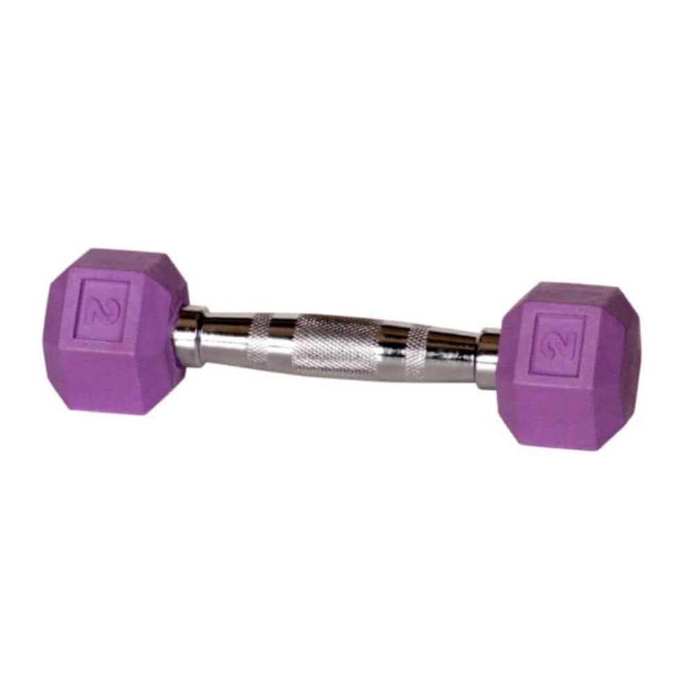 York Barbell Colored Rubber Dumbbells 2 York Barbell Colored Rubber Dumbbells - Image 2