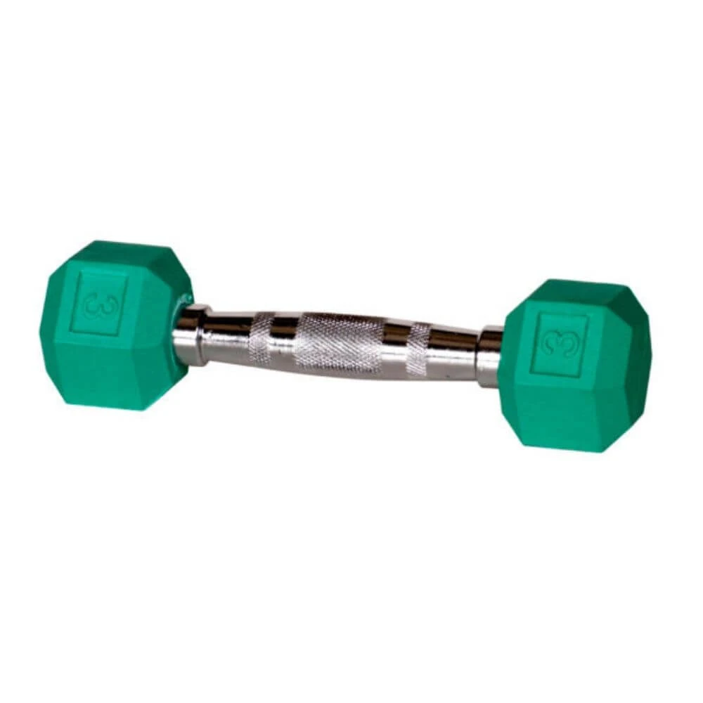 York Barbell Colored Rubber Dumbbells 3 York Barbell Colored Rubber Dumbbells - Image 3