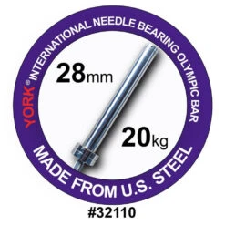 York Barbell North American Men's Needle Bearing Olympic Training Bar