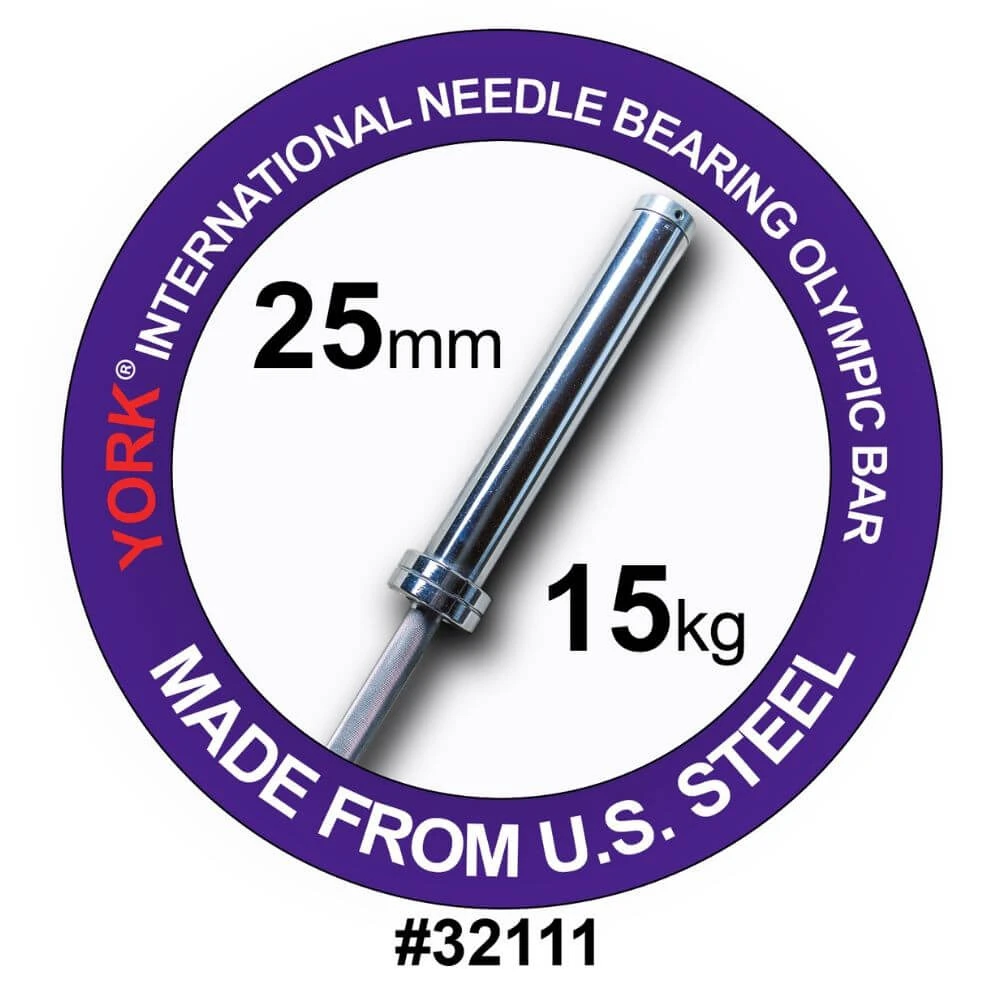 York Barbell North American Women's Needle Bearing Olympic Training Bar