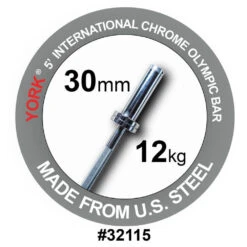 York Barbell 5' International Chrome Olympic Bar