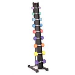 York Barbell Rubber Hex Dumbbell Storage Rack