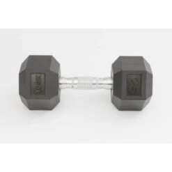 York Rubber Hex Dumbbells -Fitness Equipment Sales York Barbell 34050 Rubber Hex Dumbbell Front View