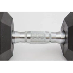 York Rubber Hex Dumbbells -Fitness Equipment Sales York Barbell 34050 Rubber Hex Dumbbell Handle View