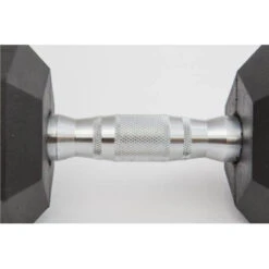 York Barbell Rubber Hex Dumbbell Sets -Fitness Equipment Sales York Barbell 34090 Rubber Hex Dumbbell Set Handle View