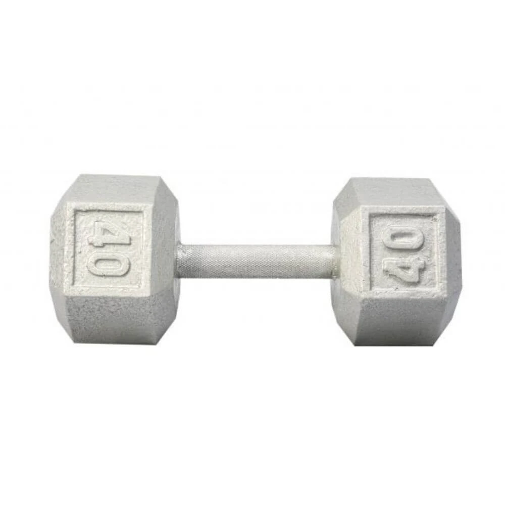 York Barbell Cast Iron Hex Dumbbells 12 York Barbell Cast Iron Hex Dumbbells - Image 12