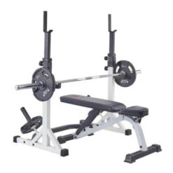 York Barbell FTS Press Squat Stands -Fitness Equipment Sales York Barbell 48057 FTS Press Squat Stands With Bench