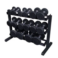 Body Solid Body-Solid 3-Tier Dumbbell Rack GDR363 -Fitness Equipment Sales body solid gdr363b 3 tier dumbbell rack with round dumbbells