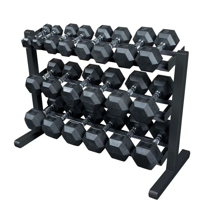 Body Solid Body-Solid Rubber Hex Dumbbell 5-50lb Package 3 Body Solid Body-Solid Rubber Hex Dumbbell 5-50lb Package - Image 3