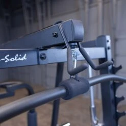 Body Solid Body-Solid Series 7 Smith Machine Gym GS348QP4 -Fitness Equipment Sales body solid gs348bp4 smith machine package lat pulldown holder close up