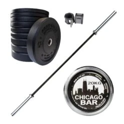 Body Solid Body-Solid Premium USA Bumper Plate And Barbell Set