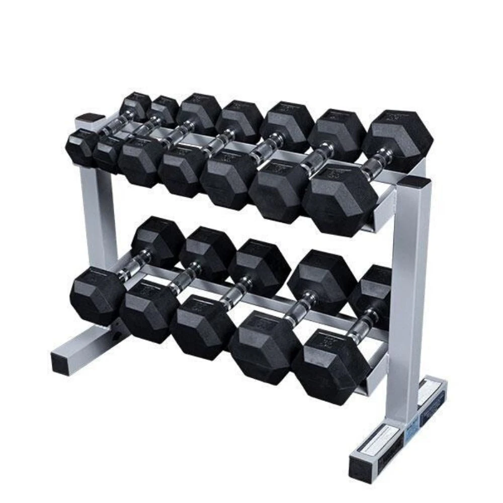 Body Solid Body-Solid Powerline Rubber Hex Dumbbell 5-30lb Package 2 Body Solid Body-Solid Powerline Rubber Hex Dumbbell 5-30lb Package - Image 2
