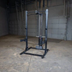 Body-Solid Pro Clubline Half Rack Lat Attachment SPRHLA -Fitness Equipment Sales body solid sprhla pro clubline half rack attachment front view