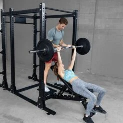 Body-Solid Pro Clubline Spotter Platforms SPRSP -Fitness Equipment Sales body solid sprsp spotter platforms being used