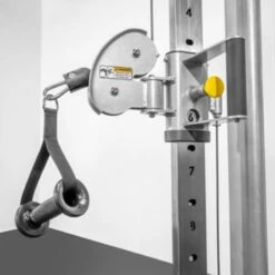 BodyKore Functional Trainer Dual Adjustable Pulley System MX1161 -Fitness Equipment Sales bodykore MX1161 functional trainer cable column close up