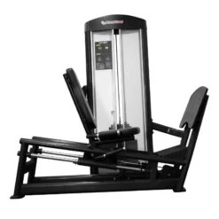 BodyKore Isolation Series Seated Leg Press GR614 -Fitness Equipment Sales bodykore gr614 leg press black frame side view