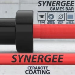 Synergee Games Barbell -Fitness Equipment Sales cerakote 20barbell 20red 2015kg 20amazon 20image 202 20updated