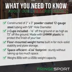 Fringe Sport Garage Series Squat Rack With Pull Up Bar -Fitness Equipment Sales fringe sport garage series squat rack quick highlights