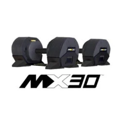 MX Select 30lb Adjustable Dumbbell System MX30 -Fitness Equipment Sales mx select m30 adjustable dumbbell angle logo