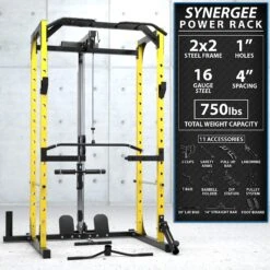 Synergee Power Rack With Pulley System -Fitness Equipment Sales power 20rack 20yellow 20amazon 20image 202 20jpg