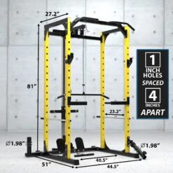 Synergee Power Rack With Pulley System -Fitness Equipment Sales power 20rack 20yellow 20amazon 20image 204 20jpg