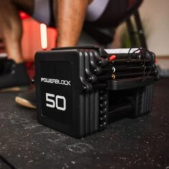 PowerBlock Pro 100 EXP Adjustable Dumbbells 26 PowerBlock Pro 100 EXP Adjustable Dumbbells -Fitness Equipment Sales powerblock pro 100 exp 50lb close up