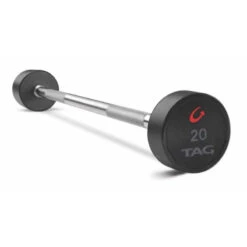 TAG Fitness Ultrathane Fixed Straight Barbell Set, 20-110lbs
