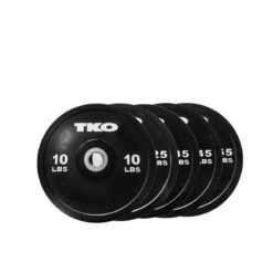 TKO Strength Black Competition Bumper Plates