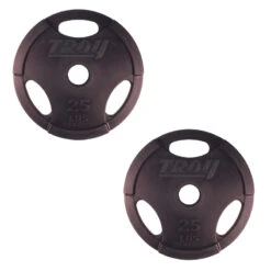 Troy Interlocking Urethane Olympic Grip Plates -Fitness Equipment Sales troy go 025U 25lb urethane olympic plate pair