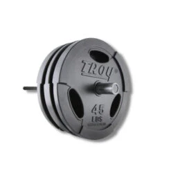 Troy Interlocking Urethane Olympic Grip Plates -Fitness Equipment Sales troy go 045U 45lb plates on barbell