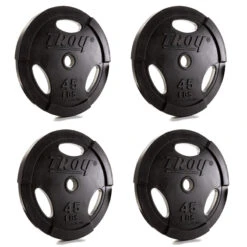 Troy Interlocking Urethane Olympic Grip Plates -Fitness Equipment Sales troy go u urethane 45lb plate 4 pack