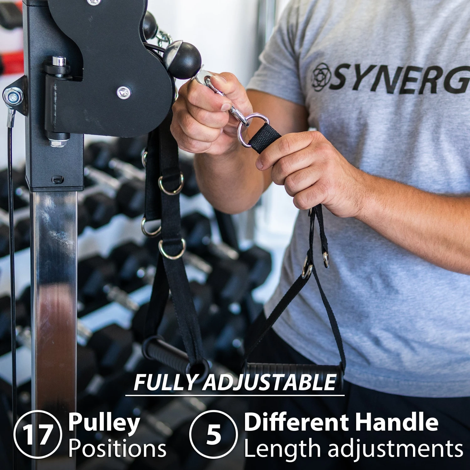 Synergee Wall Mounted Adjustable Dual Pulley Machine 5 Synergee Wall Mounted Adjustable Dual Pulley Machine - Image 5
