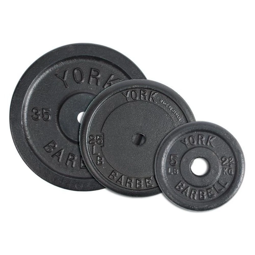 York Barbell 1″ Standard Contour Cast Iron Plates 1 York Barbell 1″ Standard Contour Cast Iron Plates